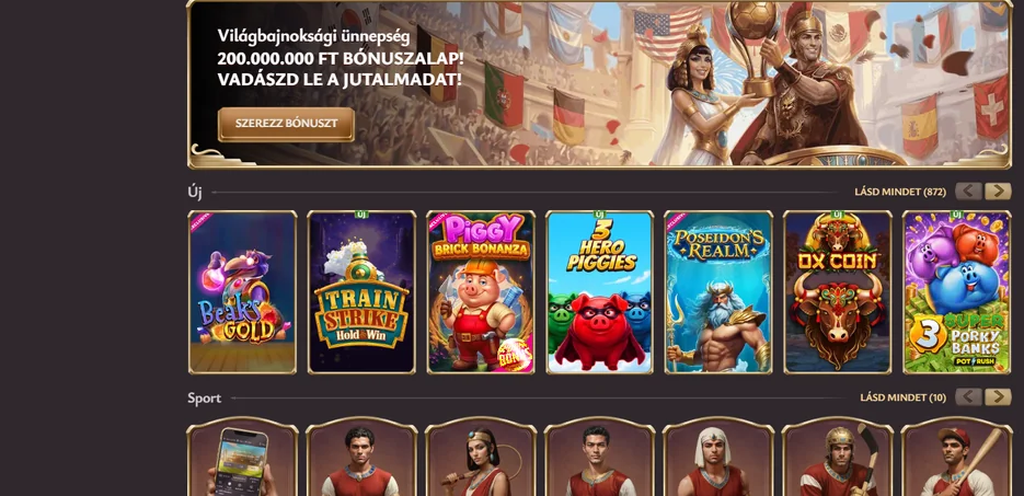 Böngészd ViciBet Casino játékait